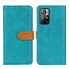 Leather Case Stands Flip Cover Holder K05Z for Xiaomi Redmi Note 11S 5G Green