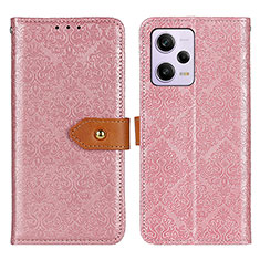 Leather Case Stands Flip Cover Holder K05Z for Xiaomi Redmi Note 12 Explorer Pink