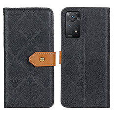 Leather Case Stands Flip Cover Holder K05Z for Xiaomi Redmi Note 12 Pro 4G Black
