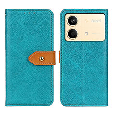 Leather Case Stands Flip Cover Holder K05Z for Xiaomi Redmi Note 13R Pro 5G Green