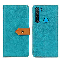 Leather Case Stands Flip Cover Holder K05Z for Xiaomi Redmi Note 8 (2021) Green