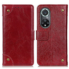 Leather Case Stands Flip Cover Holder K06Z for Huawei Nova 9 Pro Red