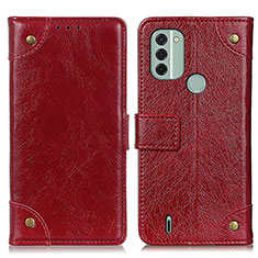 Leather Case Stands Flip Cover Holder K06Z for Nokia C31 Red