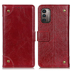 Leather Case Stands Flip Cover Holder K06Z for Nokia G11 Red