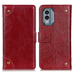 Leather Case Stands Flip Cover Holder K06Z for Nokia X30 5G Red