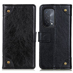 Leather Case Stands Flip Cover Holder K06Z for OnePlus Nord N200 5G Black