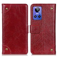Leather Case Stands Flip Cover Holder K06Z for Realme GT Neo3 5G Red