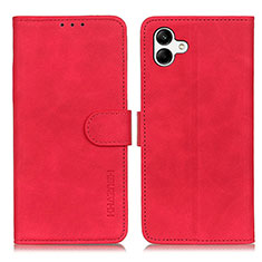 Leather Case Stands Flip Cover Holder K06Z for Samsung Galaxy A04E Red