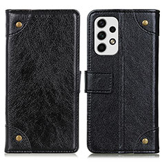 Leather Case Stands Flip Cover Holder K06Z for Samsung Galaxy A23 4G Black