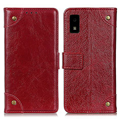 Leather Case Stands Flip Cover Holder K06Z for Sharp Aquos wish Red
