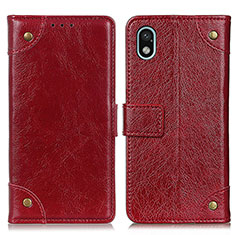 Leather Case Stands Flip Cover Holder K06Z for Sony Xperia Ace III Red