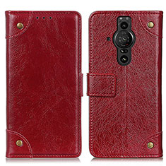 Leather Case Stands Flip Cover Holder K06Z for Sony Xperia PRO-I Red
