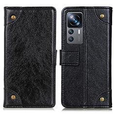 Leather Case Stands Flip Cover Holder K06Z for Xiaomi Mi 12T Pro 5G Black