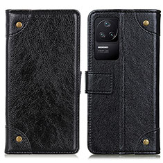 Leather Case Stands Flip Cover Holder K06Z for Xiaomi Poco F4 5G Black