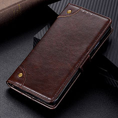 Leather Case Stands Flip Cover Holder K06Z for Xiaomi Poco M5S Brown