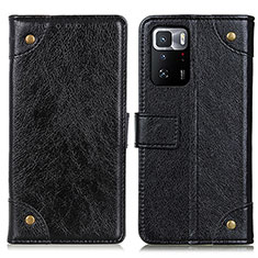 Leather Case Stands Flip Cover Holder K06Z for Xiaomi Poco X3 GT 5G Black
