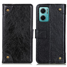 Leather Case Stands Flip Cover Holder K06Z for Xiaomi Redmi 10 5G Black