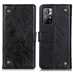 Leather Case Stands Flip Cover Holder K06Z for Xiaomi Redmi Note 11S 5G Black