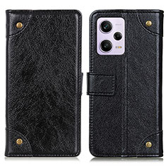 Leather Case Stands Flip Cover Holder K06Z for Xiaomi Redmi Note 12 Pro 5G Black