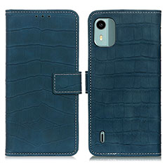 Leather Case Stands Flip Cover Holder K07Z for Nokia C12 Green