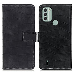 Leather Case Stands Flip Cover Holder K07Z for Nokia C31 Black