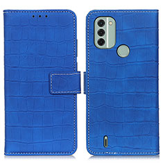 Leather Case Stands Flip Cover Holder K07Z for Nokia C31 Blue