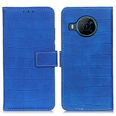 Leather Case Stands Flip Cover Holder K07Z for Nokia X100 5G Blue