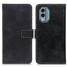 Leather Case Stands Flip Cover Holder K07Z for Nokia X30 5G Black