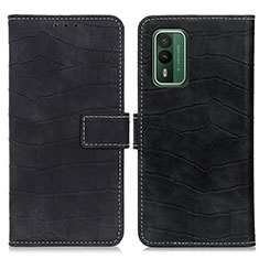 Leather Case Stands Flip Cover Holder K07Z for Nokia XR21 Black