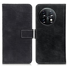 Leather Case Stands Flip Cover Holder K07Z for OnePlus 11 5G Black
