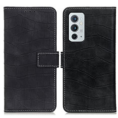 Leather Case Stands Flip Cover Holder K07Z for OnePlus 9RT 5G Black