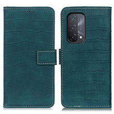 Leather Case Stands Flip Cover Holder K07Z for OnePlus Nord N200 5G Green