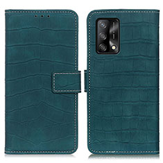 Leather Case Stands Flip Cover Holder K07Z for Oppo F19s Green
