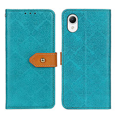 Leather Case Stands Flip Cover Holder K07Z for Samsung Galaxy A23 5G SC-56C Green