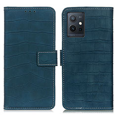 Leather Case Stands Flip Cover Holder K07Z for Vivo T1 5G India Green