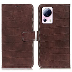 Leather Case Stands Flip Cover Holder K07Z for Xiaomi Mi 12 Lite NE 5G Brown