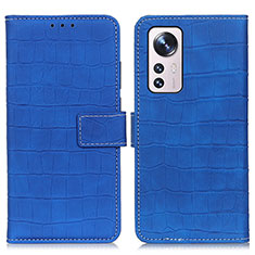 Leather Case Stands Flip Cover Holder K07Z for Xiaomi Mi 12S 5G Blue