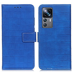 Leather Case Stands Flip Cover Holder K07Z for Xiaomi Mi 12T 5G Blue