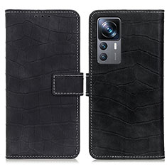 Leather Case Stands Flip Cover Holder K07Z for Xiaomi Mi 12T Pro 5G Black