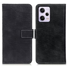 Leather Case Stands Flip Cover Holder K07Z for Xiaomi Redmi Note 12 Pro+ Plus 5G Black