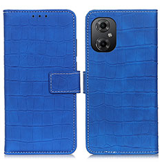 Leather Case Stands Flip Cover Holder K07Z for Xiaomi Redmi Note 12R Pro 5G Blue