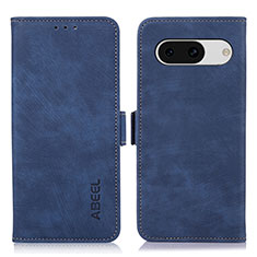 Leather Case Stands Flip Cover Holder K08Z for Google Pixel 8a 5G Blue