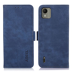 Leather Case Stands Flip Cover Holder K08Z for Nokia C110 Blue