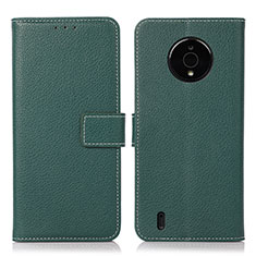 Leather Case Stands Flip Cover Holder K08Z for Nokia C200 Green