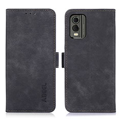 Leather Case Stands Flip Cover Holder K08Z for Nokia C210 Black