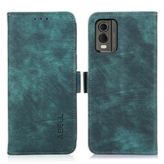 Leather Case Stands Flip Cover Holder K08Z for Nokia C32 Green