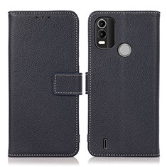 Leather Case Stands Flip Cover Holder K08Z for Nokia G11 Plus Blue