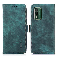Leather Case Stands Flip Cover Holder K08Z for Nokia XR21 Green