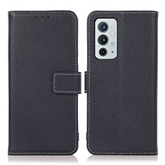 Leather Case Stands Flip Cover Holder K08Z for OnePlus 9RT 5G Navy Blue