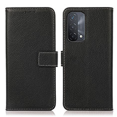 Leather Case Stands Flip Cover Holder K08Z for OnePlus Nord N200 5G Black